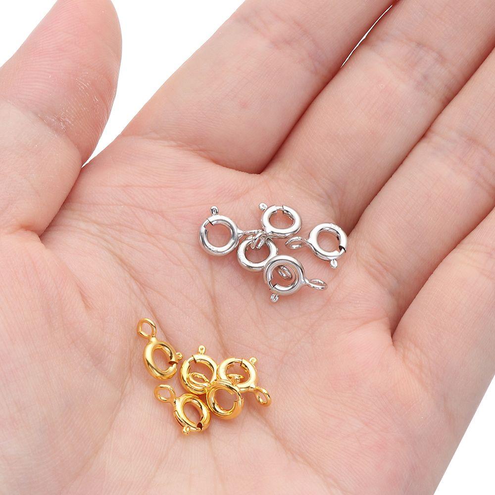 Lily Spring Ring Clasp Handmade Aksesoris Membuat Perhiasan S925 Sterling Silver Dengan Open Jump Ring