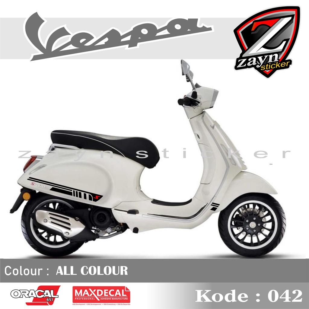 TERMURAH, LIST STIKER STRIPING CUTTING STICKER VESPA SPRINT SIMPLE 042