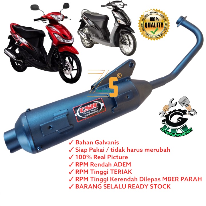 KNALPOT BOBOKAN RACING YAMAHA MIO SPORTY (MERK CSR SUARA MBER NGEBAS)