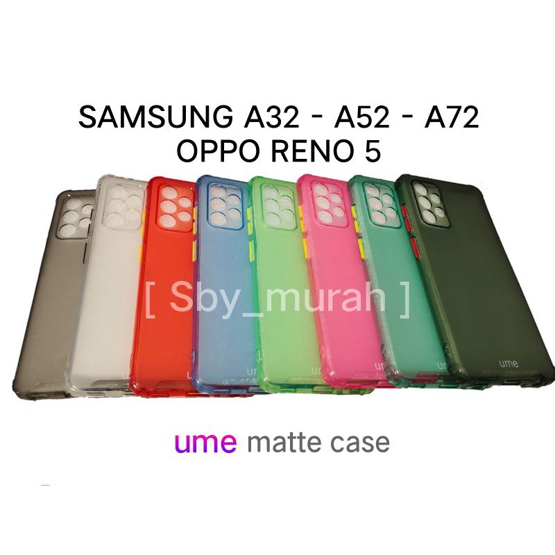 UME Rainbow Case SAMSUNG A32 A52 A52S A72 OPPO RENO 5 4G 5G Silikon Matte