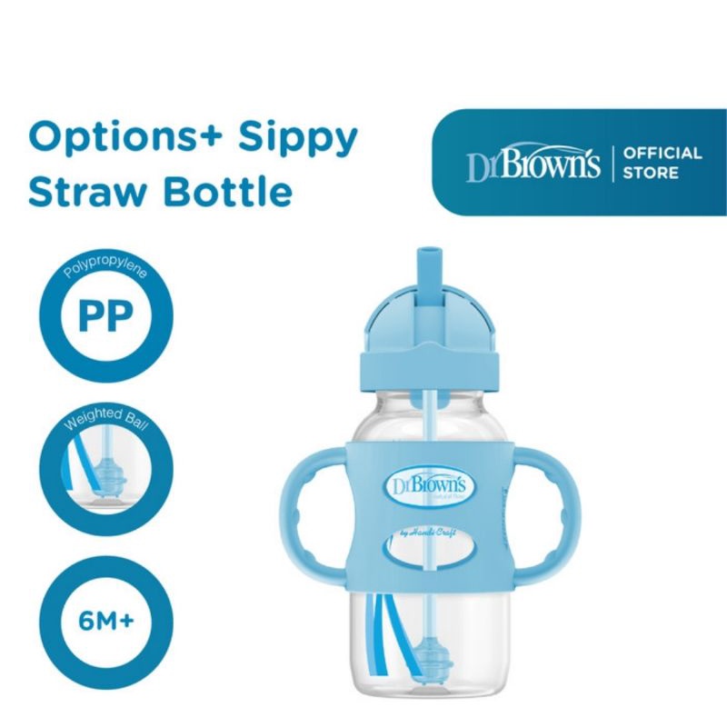 Dr.Brown's Sippy Straw Bottle/Botol Minum Anak