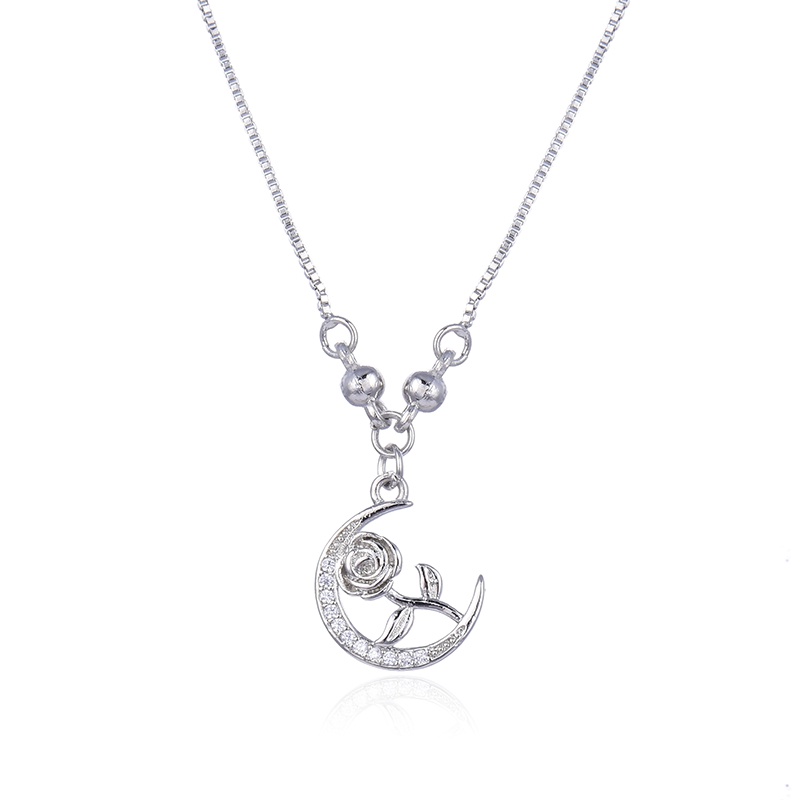 Hyl Jewelry Kalung Titaniun Wanita Permata Perhiasan aksesoris perak Lapis Alloy Emas Muda Love Karat Silver Asli Panjang Muda Dan Anti Luntur-41
