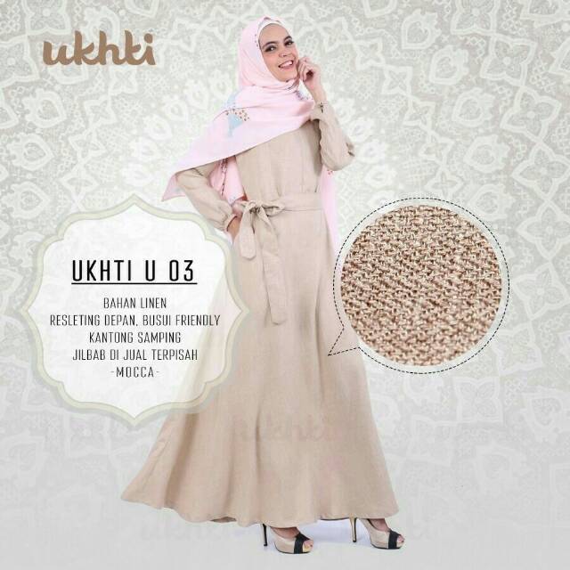 Gamis UKHTI U03 | Gamis Polos | syari dan casual | gamis Ori premium | gamis formal