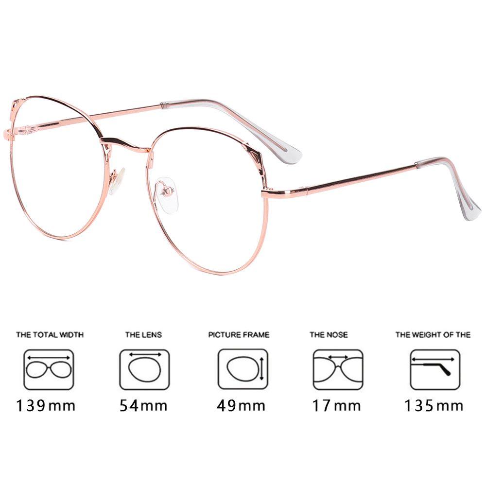 Nanas Kacamata Logam Wanita Pria Vision Care Oversized Spectacles Optical Glasses