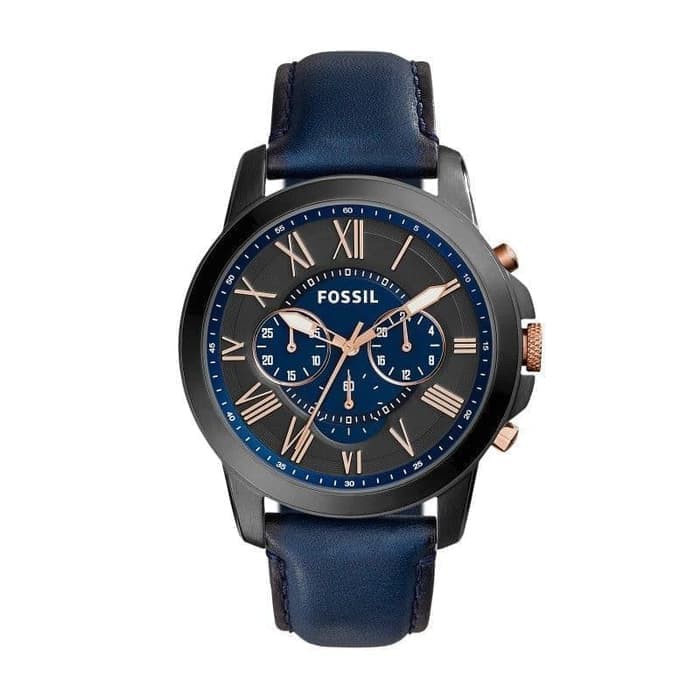 Jam Tangan Pria Merk Fossil Original Type : FS 5061 Baterai Navy Jepan