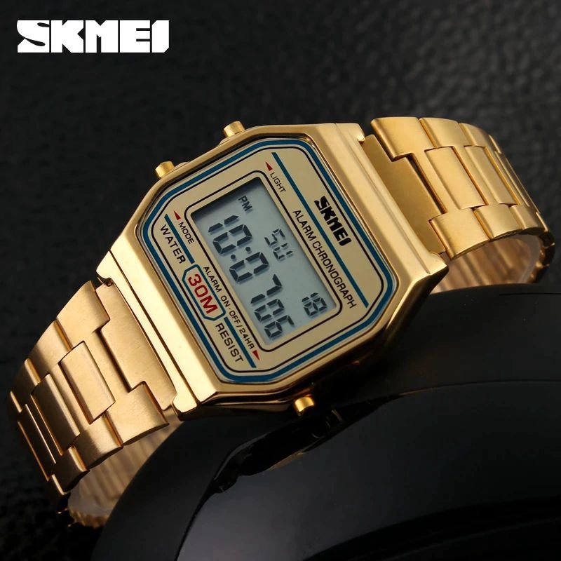 SKMEI 1123 Jam Tangan Wanita Digital Stainless Steel WK-SBY