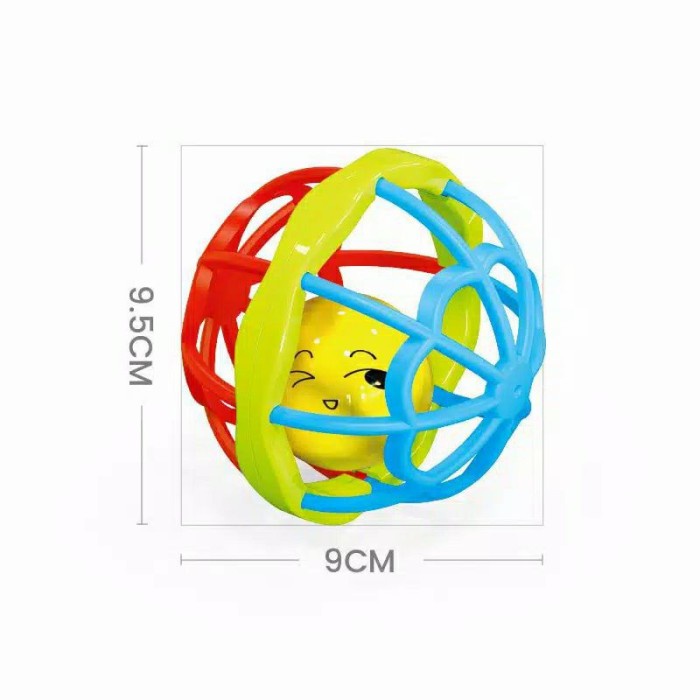 Mainan Bayi Bola Rattle - Teether Bola Kerincing