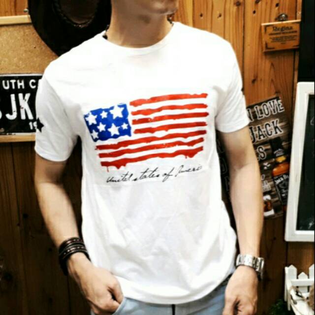 Kaos White USA