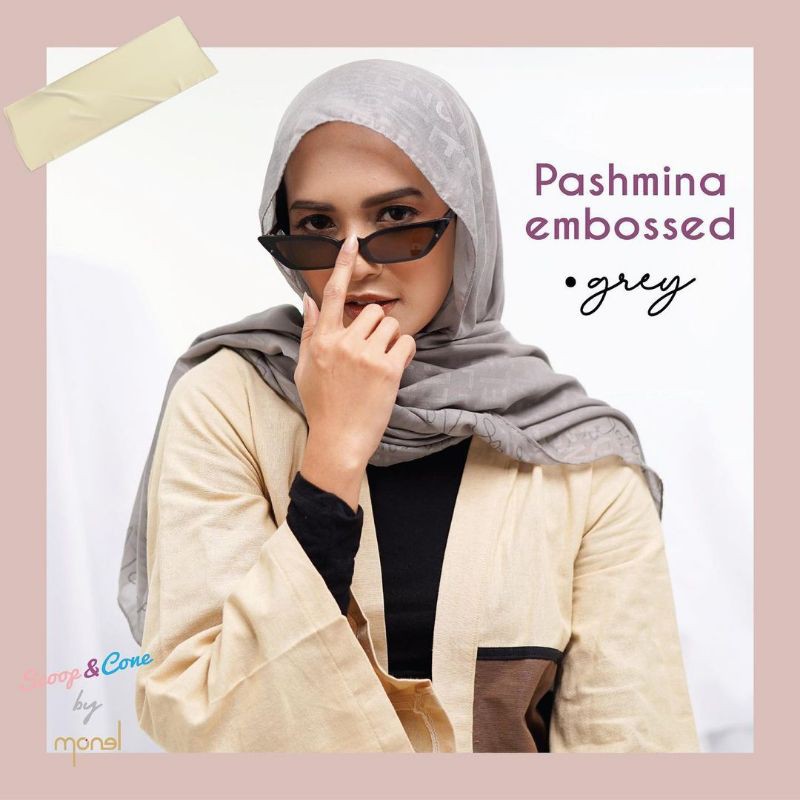 [SCOOP&CONE] Pashmina Embossed  by amarabilqis_