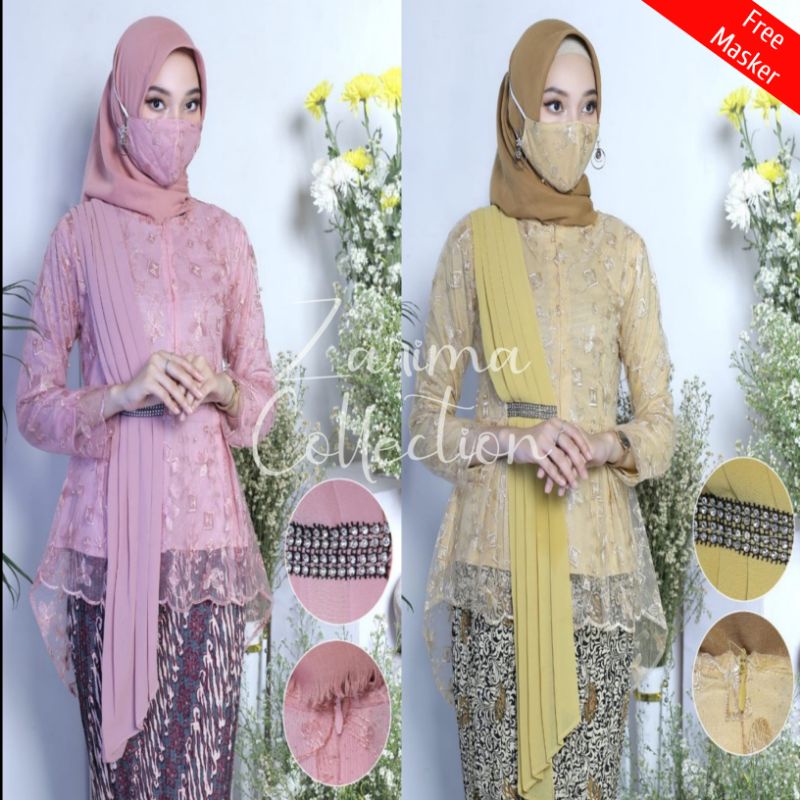 ATASAN KEBAYA AURORA SELENDANG / ATASAN TERLARIS / ATASAN MODIS / KEBAYA MEWAH / KEBAYA WISUDA / KEB