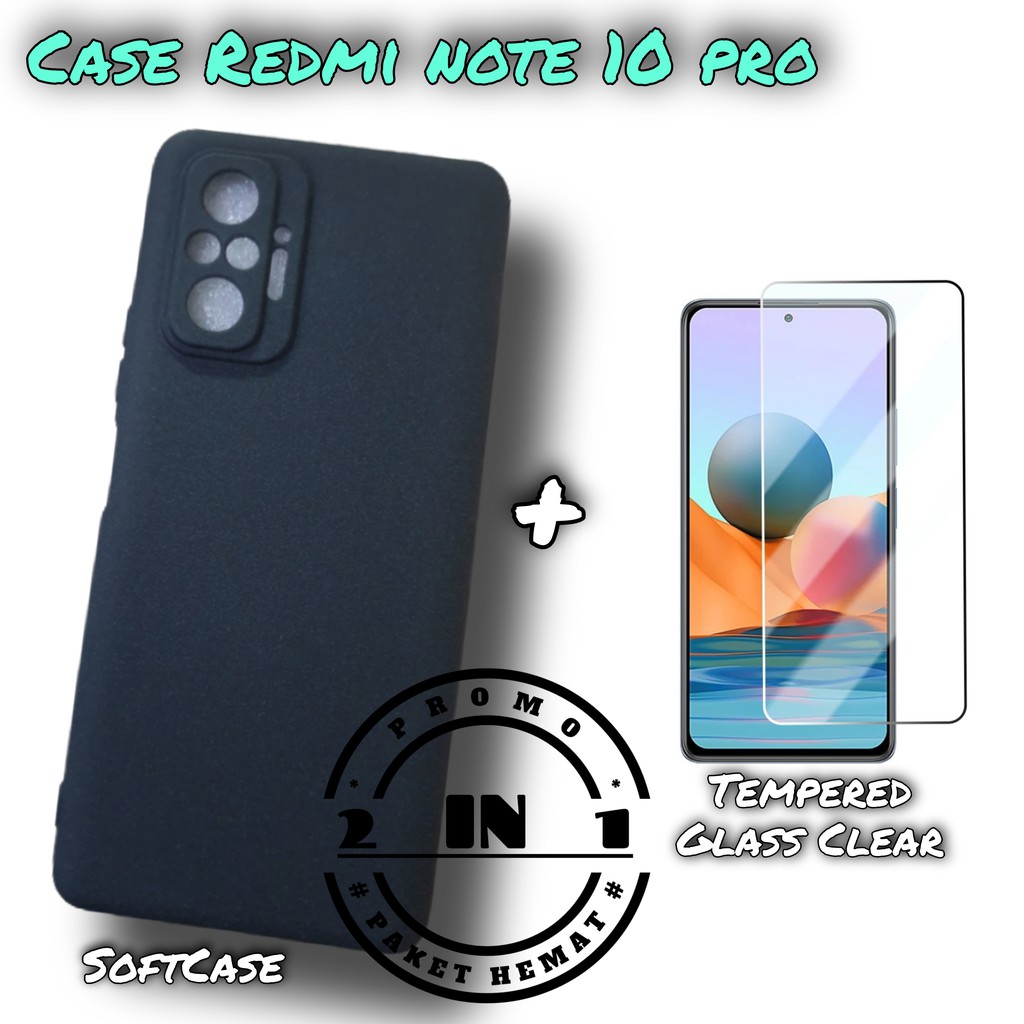 Case Xiaomi Redmi Note 10 / Note 10 PRO Terbaru Soft Case Matte FREE Tempered Glass Layar Clear