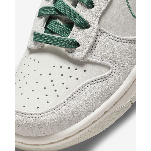 nike dunk high first use light bone green noise