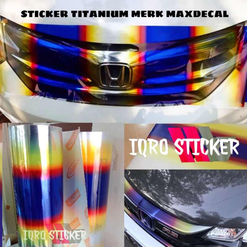STIKER TITANIUM METALIK TRANSPARAN STICKER INTERIOR MOBIL JENIS TITANIUM MERK MAXDECAL