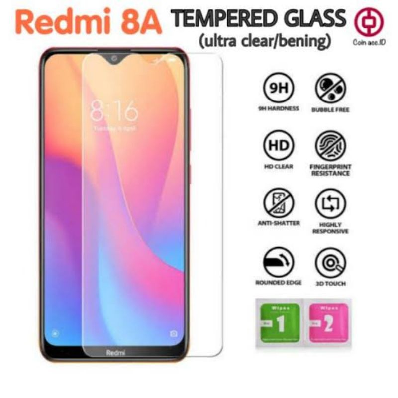 Tempered Glass Redmi 8/8a/8a pro/note 8/note 8 pro bening non full