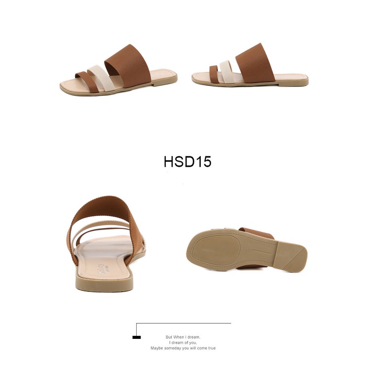 (GRATIS ALAS KAKI) NICOLE Sendal Kelsey Selop Wanita HSD15  / Sendal Kulit  Wanita  Sandal Slip Import