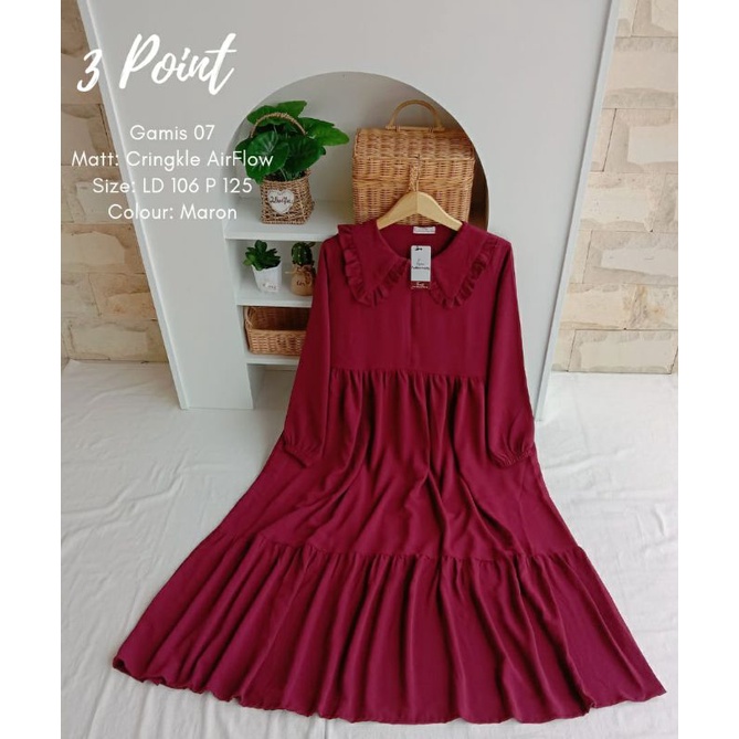 Gamis 3 Point Matt Crinkle Airflow