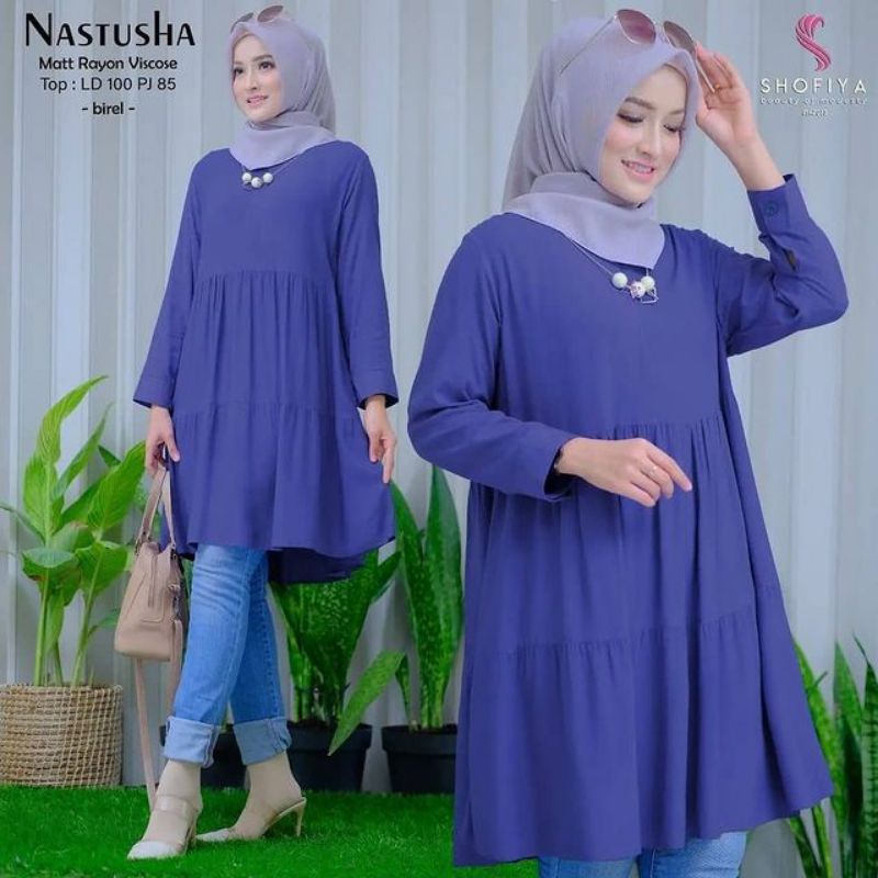 Atasan Tunik Wanita. Nastusha Tunik. Tunik Rayon