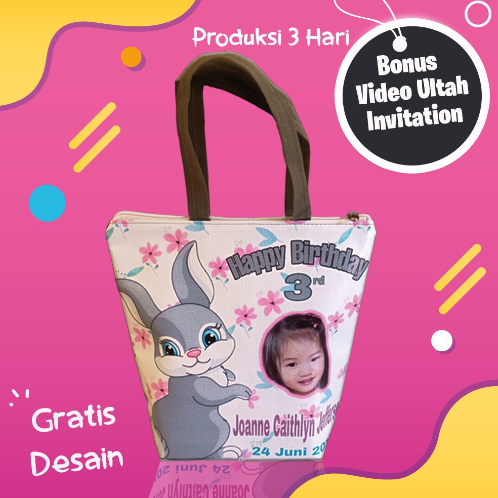 

Tas Souvenir Jinjing Trapesium Resleting Ulang Tahun Pakai Nama dan Foto