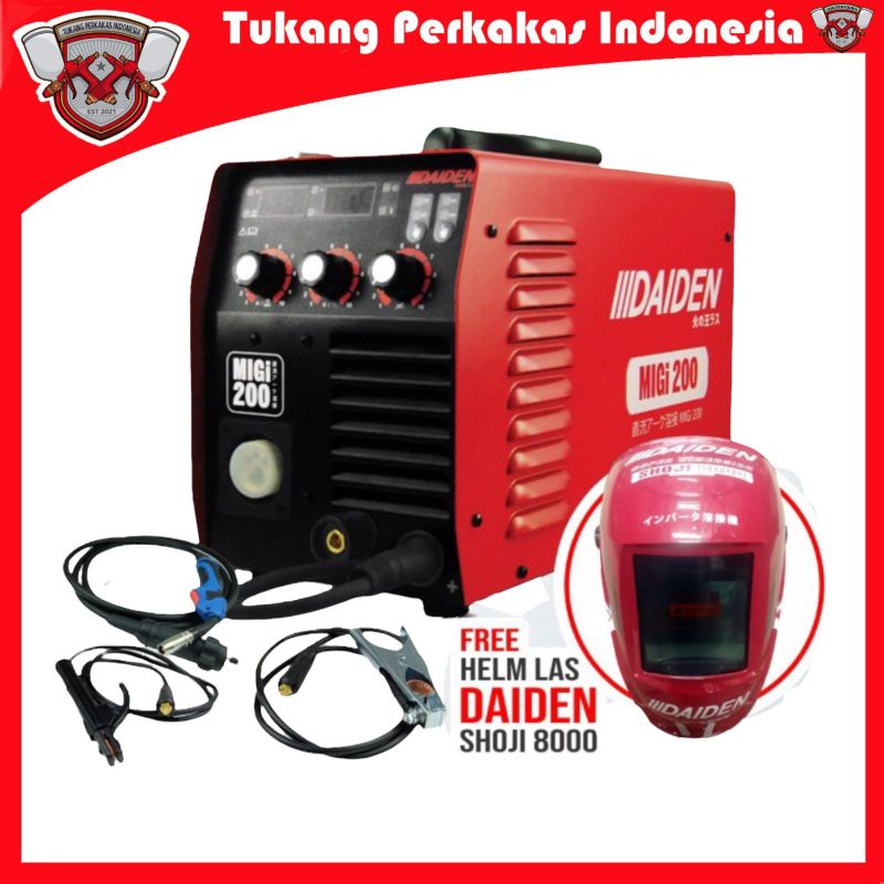 DAIDEN MESIN LAS CO2 MIG MAG 200A GASLESS DAIDEN MIG MIGI 200