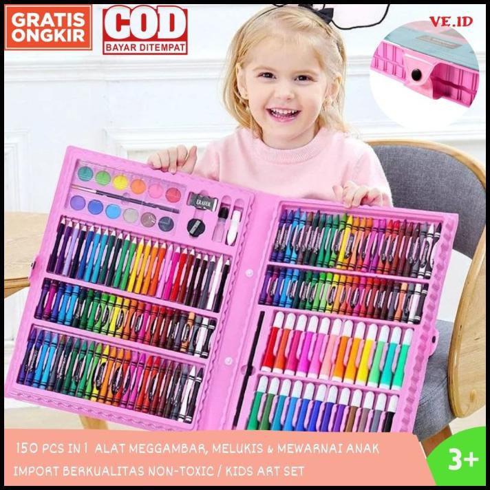 

Best Sale Termurah! Crayon 150 Set Alat Menggambar Mewarnai Melukis Anak Import - Princess Pinky,