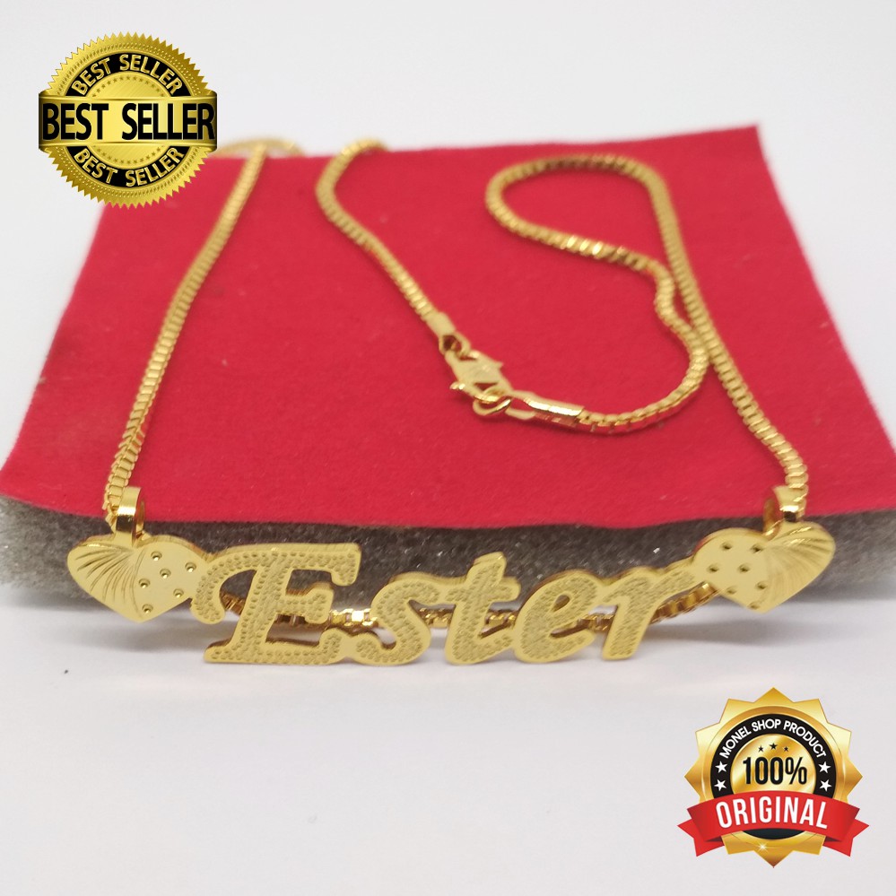 kalung anak wanita love lapis emas