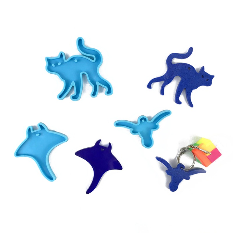 SIY  Resin Casting Silicone Mold Animal Series Keychain Pendat Jewelry Mould DIY