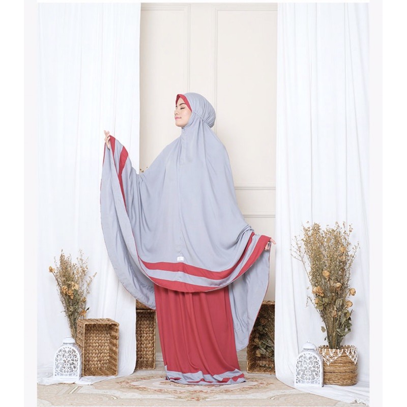 Mukena Dewasa Katun Rayon Premium GRADE A merk Baneska Adem tidak menerawang