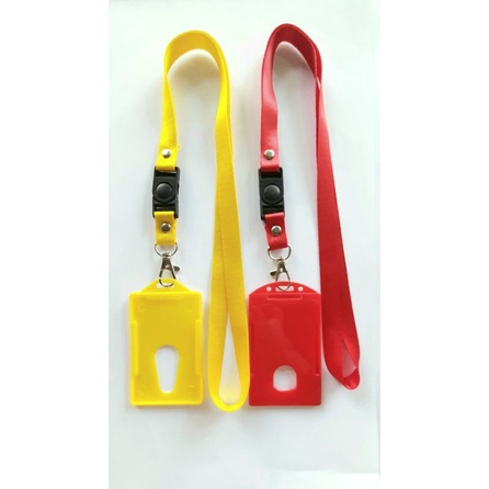 

Set Tali lanyard 1.5cm polos frame holder kartu id card name tag untuk acara panitia kantor
