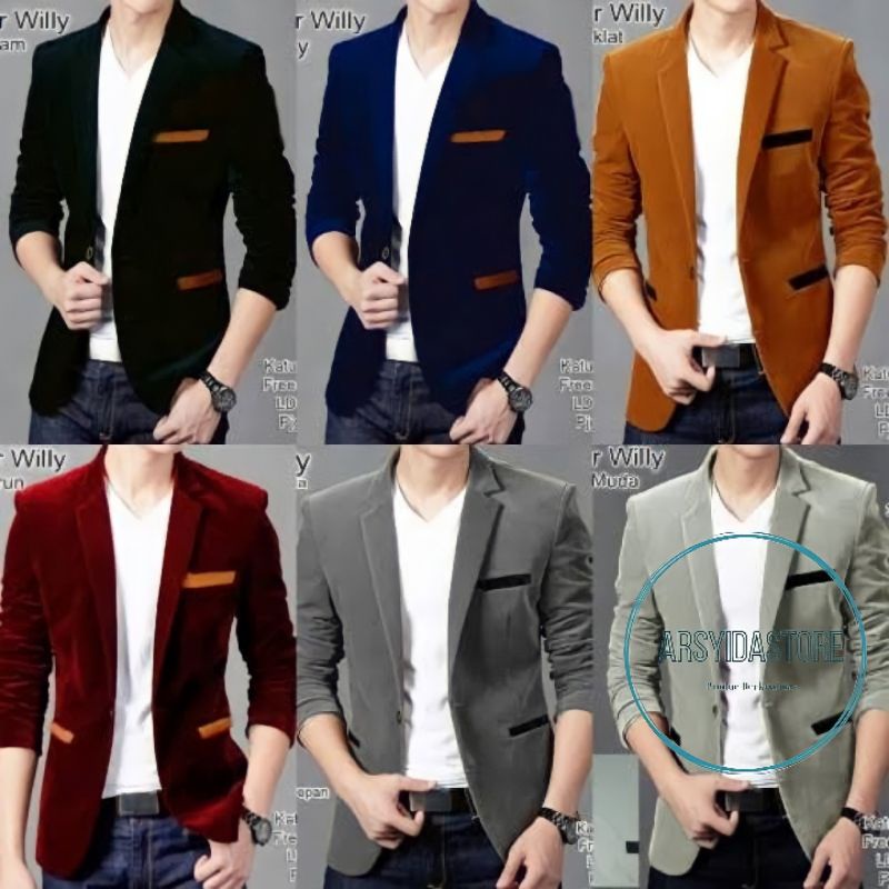 Ja Blazer Kerja pria Model List Tiga/Jas model korea