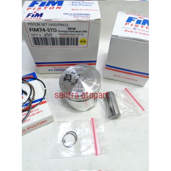 Piston kit beat esp. Beat street oversize std merk fim