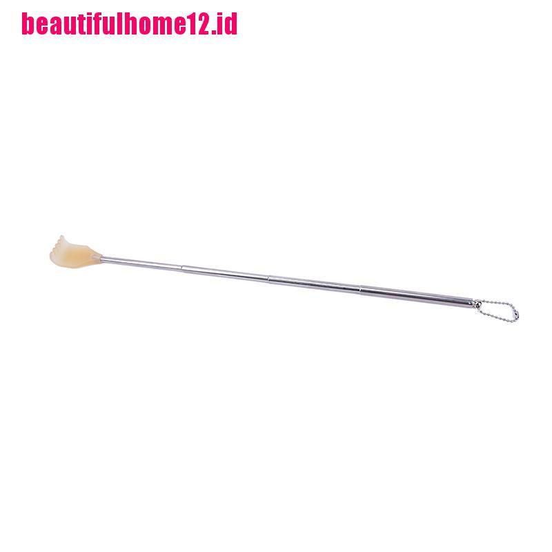 【beautifulhome12.id】Stainless Steel Telescopic Back Scratcher Extendable Back Itching Self Massager,