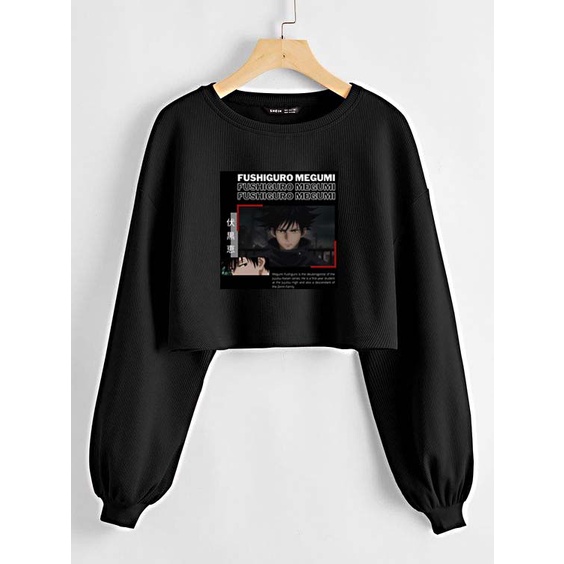 Clothing May - Sweater Crop Jujutsu Kaisen 2 Sweater Distro Croptop Atasan Krop Top Wanita Cewek Viral