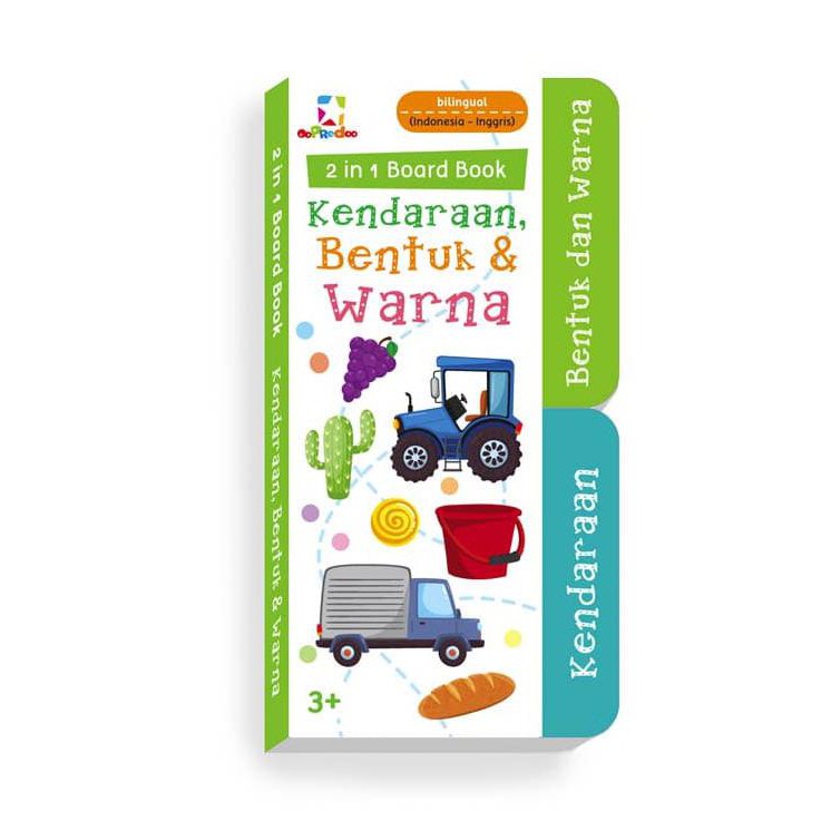 

Oopredoo 2 in 1 Board Book : Kendaraan, Bentuk & Warna