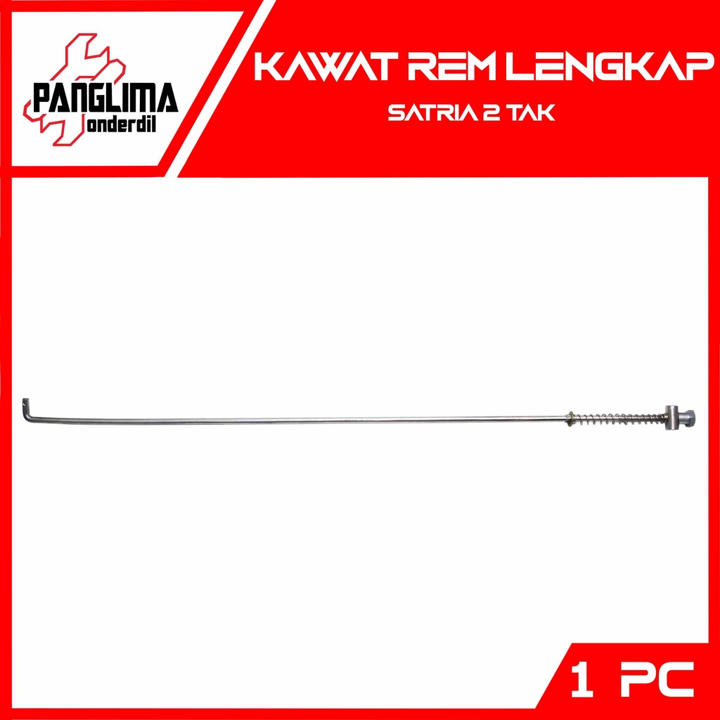 Kawat Rem Lengkap Suzuki Satria 2 Tak-2T Mur-Per Tiang-Lidi-Gantar Belakang Komplit-Set