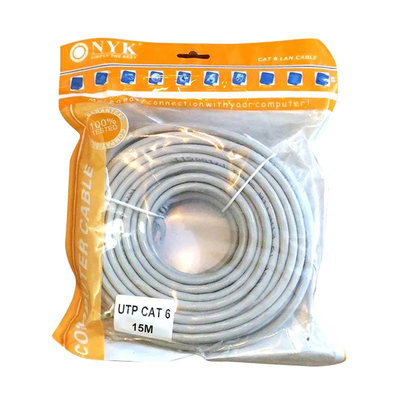 KABEL LAN UTP CAT6 MERK NYK 1.5/3/5/10/15/20 METER