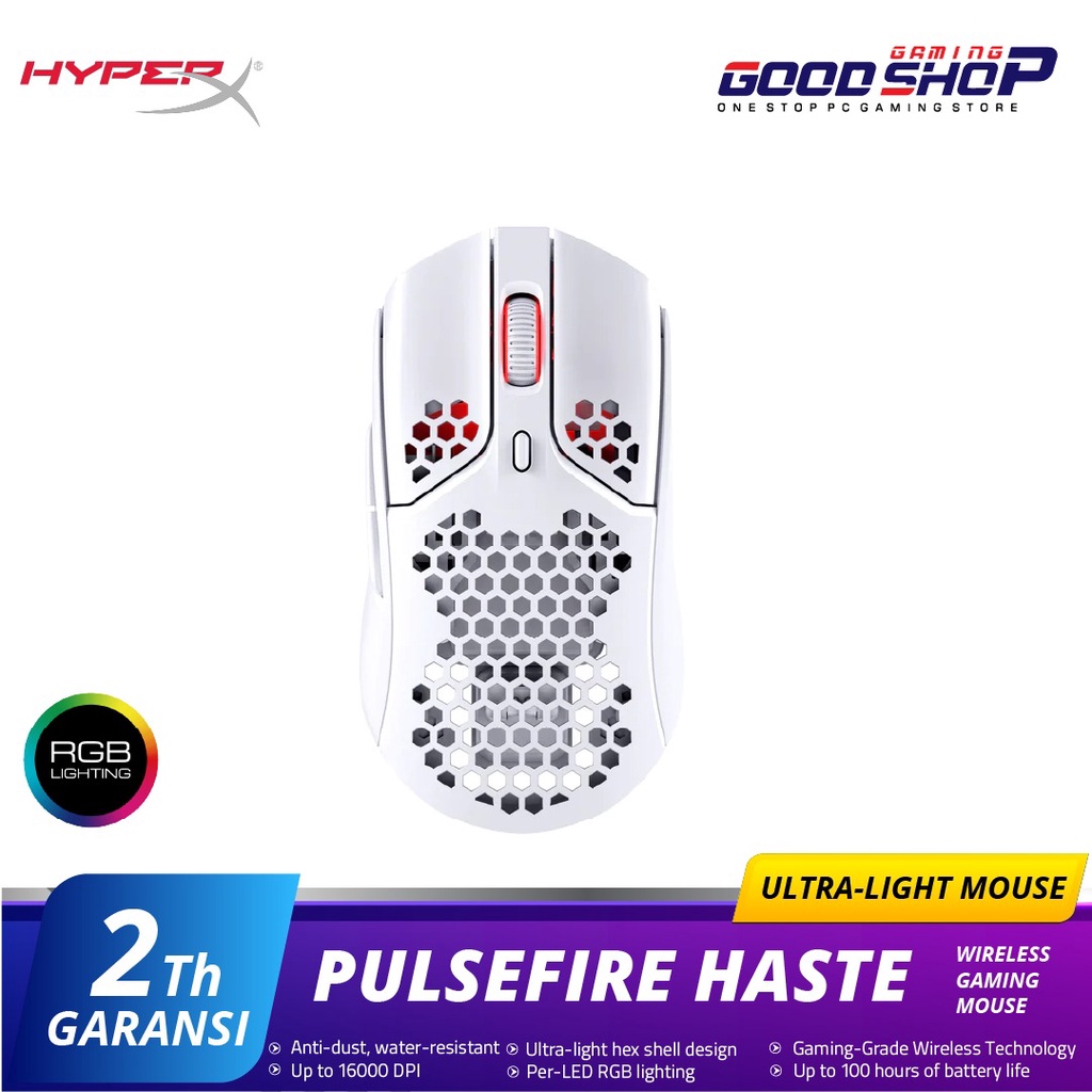 HyperX Pulsefire Haste Wireless Mouse - White Edittion