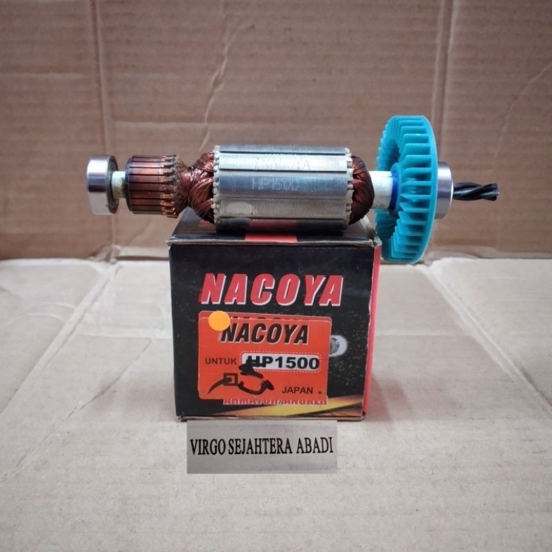 NACOYA ARMATURE ANGKER HP1500 UNTUK MESIN BOR 13MM MAKITA HP 1500