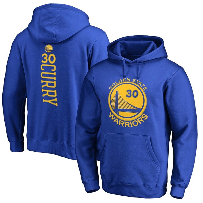 Hoodie/sweater.NBA GOLDEN STATE WARRIORS. STEPHEN CURRY.Royal Blue