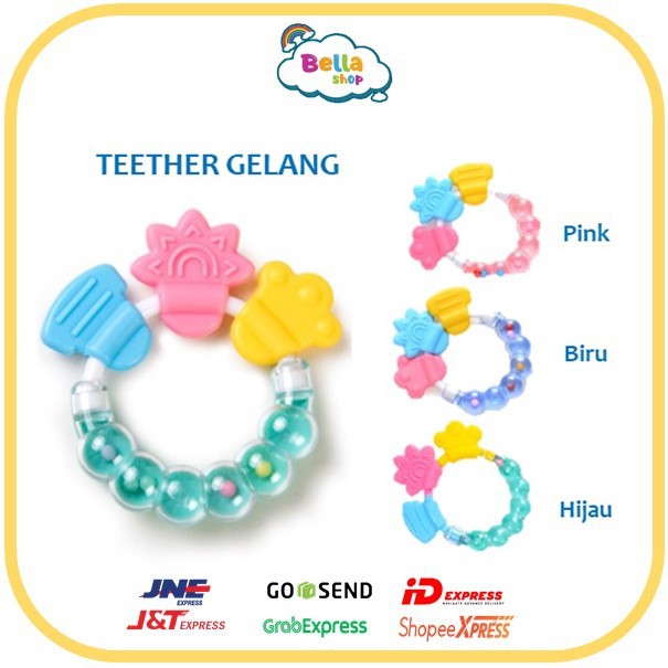 Teether Bayi MURAH Kerincingan Bulat/Mainan Gigitan Bayi/Teether Banana/Teether Jerapah - BELLA SHOP