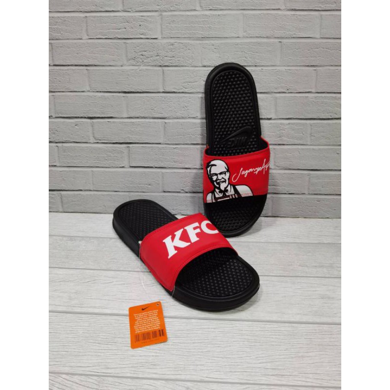 Nike X Kfc Sendal Slide Merah Hitam