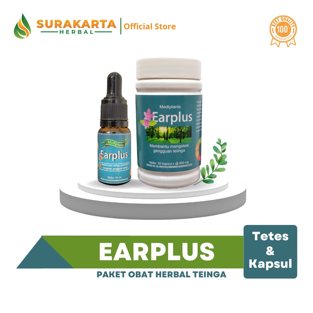 PAKET HEMAT EARPLUS OBAT TELINGA HERBAL