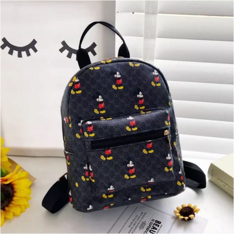 Ransel Disney Tas Bahu Mickey Mouse Tas Berbintang Fashion Baru untuk Sekolah Tas Tangan Anak Laki-laki Ransel Anak Perempuan