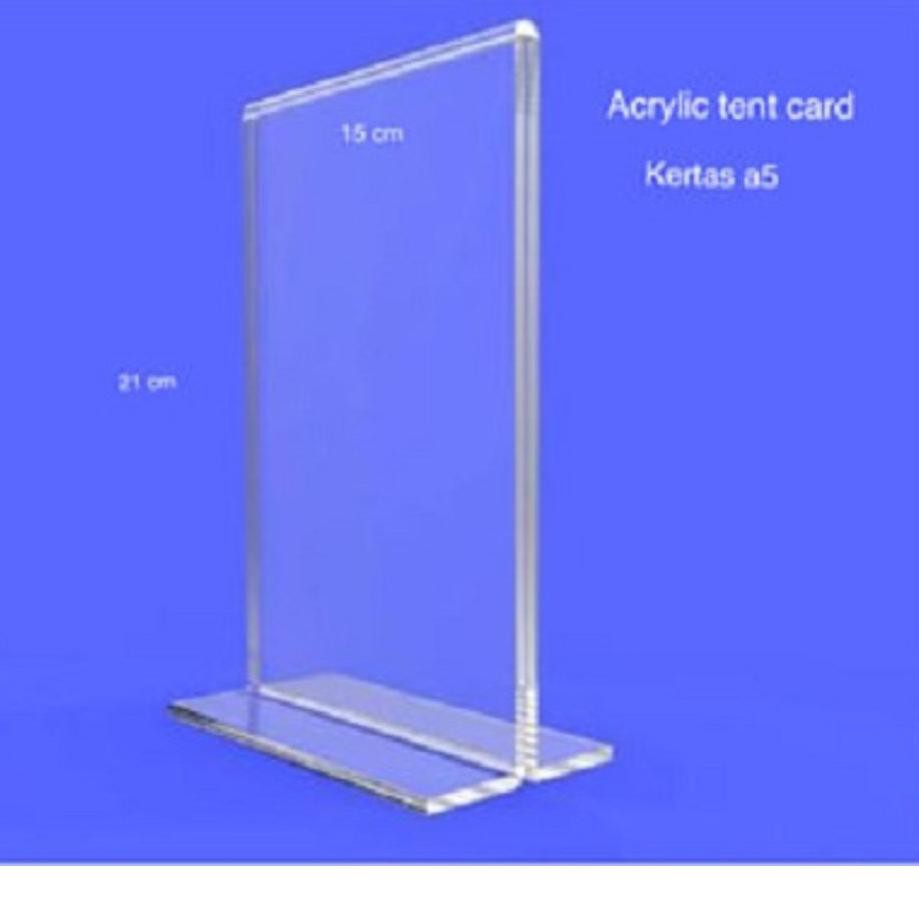 

Harga termurah gp acrylic tent holder / akrilik tent card A5 tempat brosur Meja LA Ready`