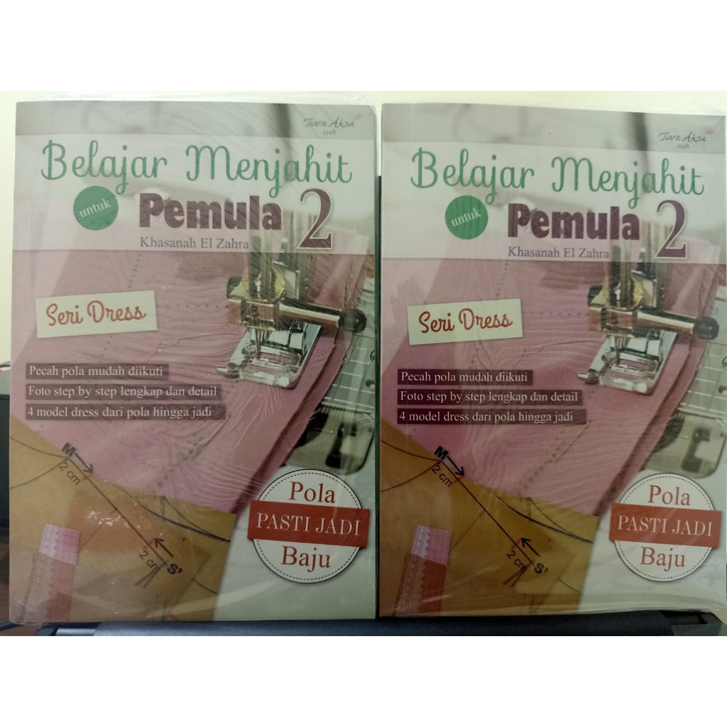 Jual BUKU KETRAMPILAN BELAJAR MENJAHIT UNTUK PEMULA 2 POLA DRESS JADI