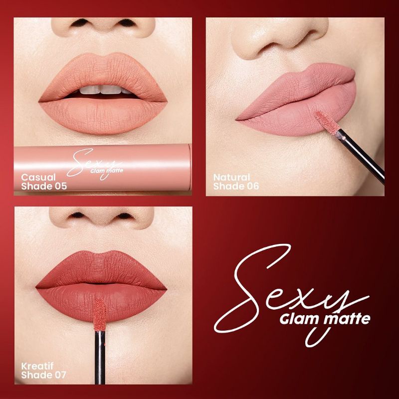 sexy glam matte ms glow( lipstik ms glow)
