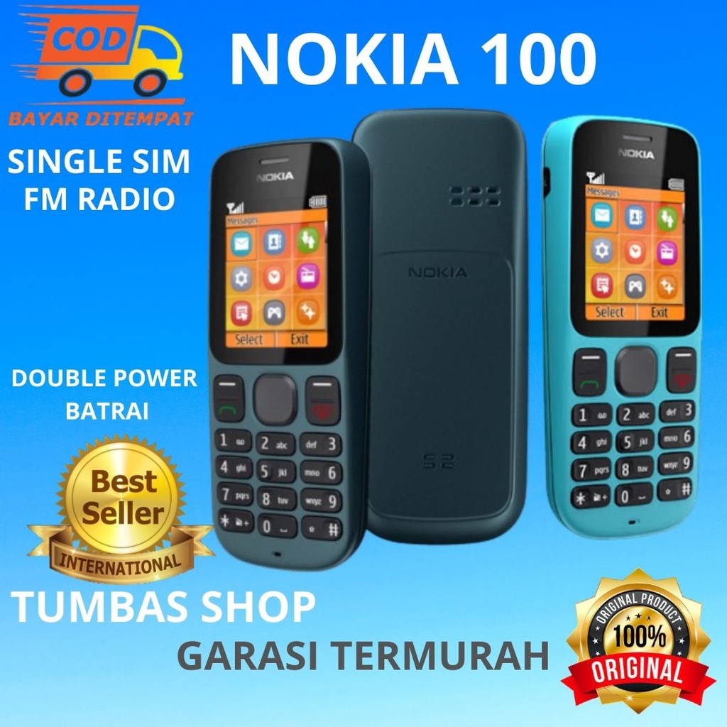 HP Nokia 100 ORIGINAL SINGLE SIM ORIGINAL REFURBISH