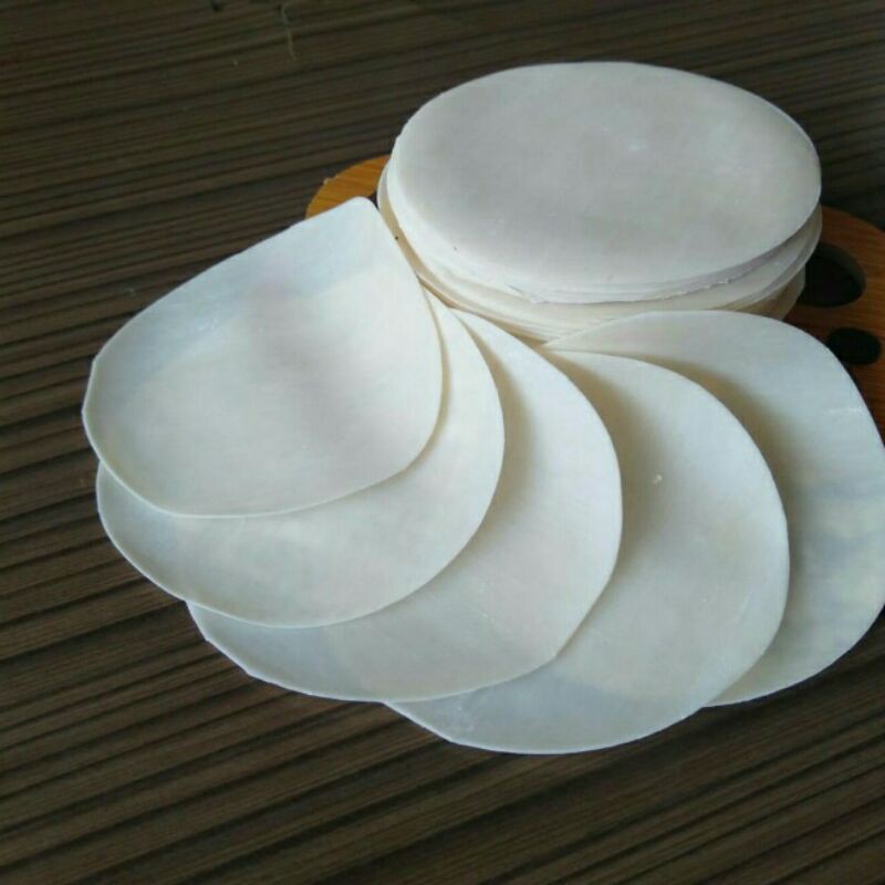 

Kulit dimsum bulat warna putih diameter 7,8,9,10,11