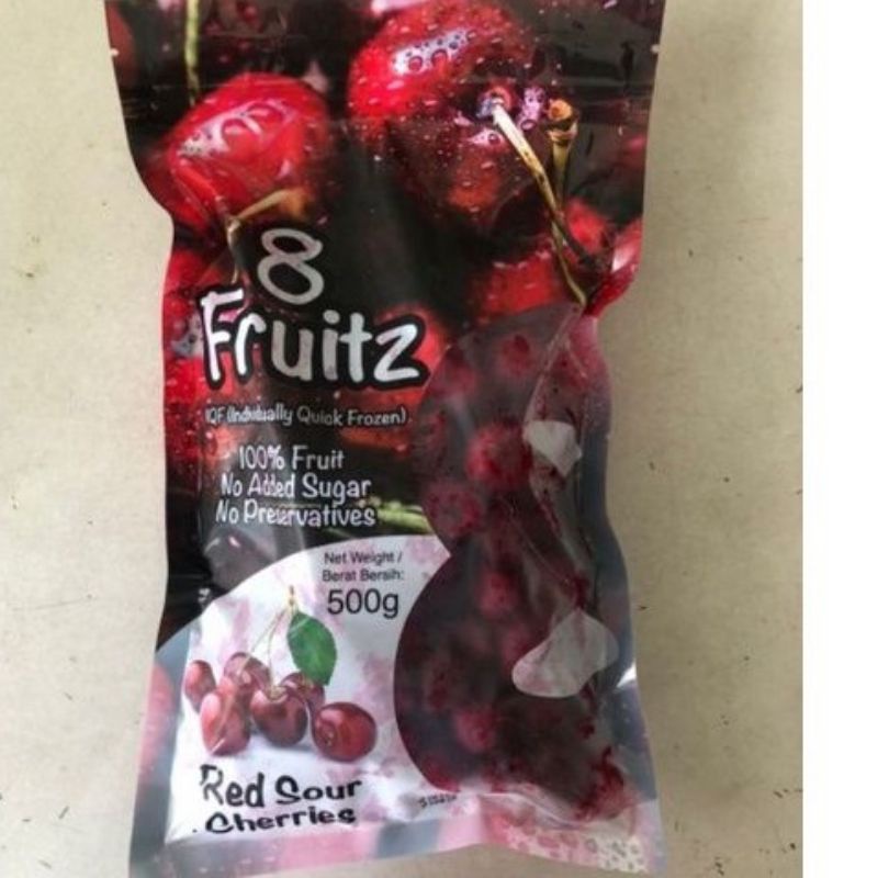 

BUAH RED SOUR CHERRIES (pitted) 500 g IMPORT
