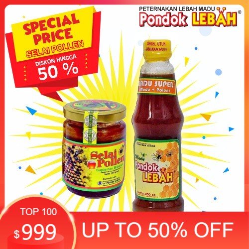 

Harga Spesial ! Madu Super 200ml + diskon 50% Selai Pollen