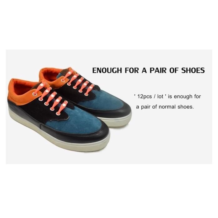 Tali Sepatu Silicone Karet (No-Tie Shoelaces Elastic Silicone Shoe)
